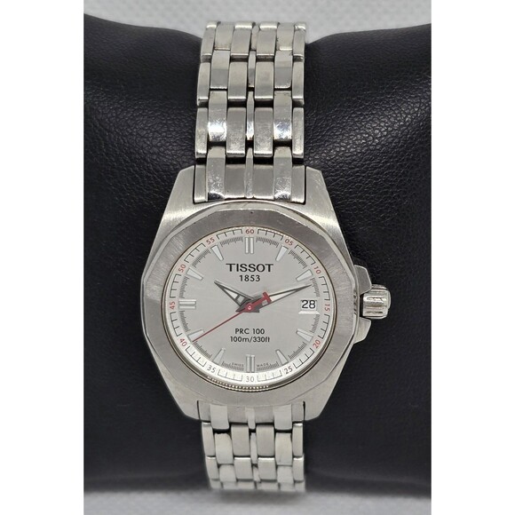 Women's Tissot 1853 Silver Tone Dial Date Royal Oak Bezel Bracelet Band Watch 10 - Picture 5 of 7